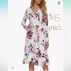 Brand new long sleeve white dress